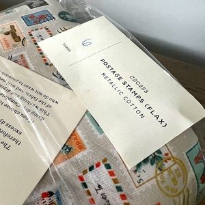 Rifle Paper Co Fabric - 6 Yards- Postage Stamps Metallic
